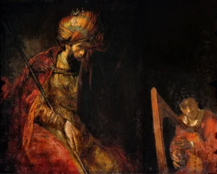 David Playing the Harp Before Saul