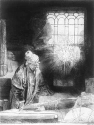 Dr Faustus in his Study (engraving)