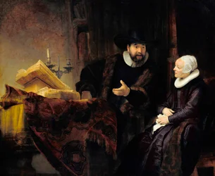 Portrait of the Mennonite Preacher, Cornelius Claesz Anslo and His Wife, Aaltje Gerritsdr Shouten