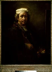 Self-portrait at the easel
