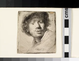 Self-portrait in a Cap, Open-mouthed