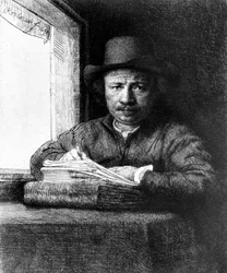 Self portrait while drawing