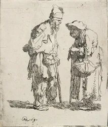 Beggar Man and Beggar Woman Conversing, 1630