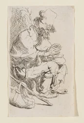 Beggar Seated Warming His Hands at a Chafing Dish
