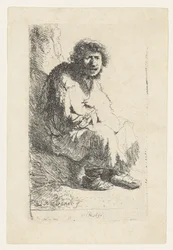 Beggar Seated on a Bank