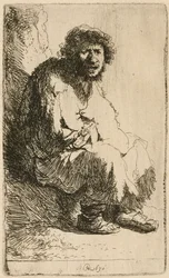 Beggar seated on a bank, 1630