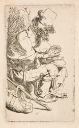 Beggar Seated Warming His Hands at a Chafing Dish