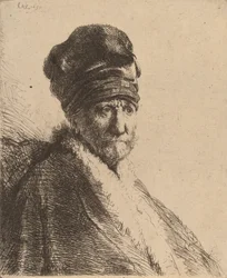 Bust of a Man Wearing a High Cap, Three-Quarters Right (The Artist