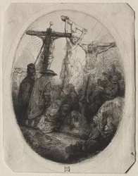 Christ Crucified Between Two Thieves: An Oval Plate
