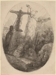 Christ Crucified between the Two Thieves: an Oval Plate