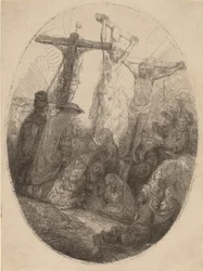 Christ Crucified between the Two Thieves: an Oval Plate