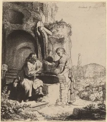 Christ and the Woman of Samaria Among Ruins