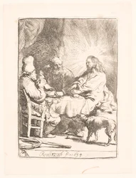 Christ at Emmaus: the smaller plate