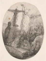 Christ Crucified Between the Two Thieves: an Oval Plate