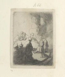 Christ and the scribes: small plate
