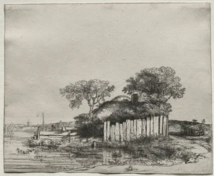 Cottage with a White Paling, 1648