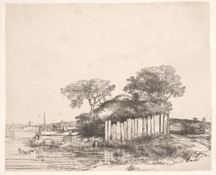 Cottage with a White Paling