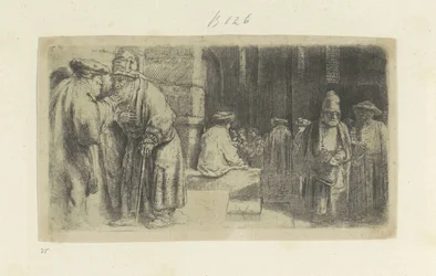 The Pharisees in the Temple (series title: Recueil de quatre-vingt-cinq estampes originales)