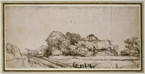 Farm Buildings beside a Road