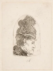 Grotesque Profile: Man in High Cap