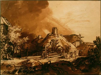 Houses Under a Stormy Sky