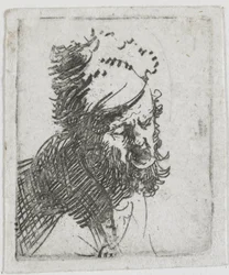 Head of a Man in a Fur Cap, Crying Out