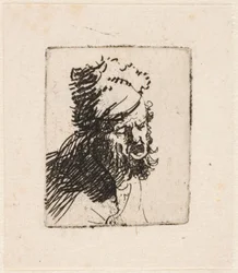 Head of a Man in a Fur Cap, Crying Out
