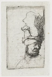 Head of a Man in a High Cap