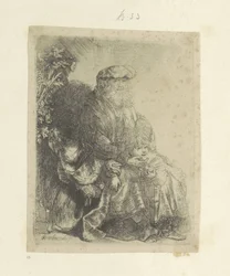 Jacob Caressing Benjamin (series title: Recueil de quatre-vingt-cinq estampes originales)