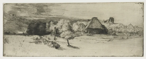 Landscape with a Farm Building and the House with the Tower