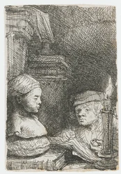 Man Drawing from a Cast