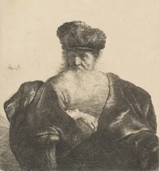 Old Man with Beard, Fur Cap, and Velvet Cloak