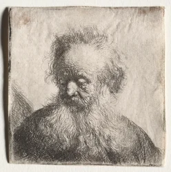 Old Man with a Flowing Beard: Bust, 1631