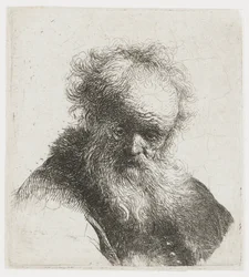 Old Man with Long Beard, with White Sleeve