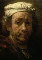 Portrait of the Artist at His Easel (detail)
