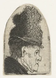 Profile of a Man in a High Hat (Grotesque Profile)