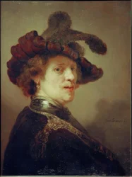 Self-Portrait with Feather Hat