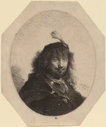 Self-Portrait with Plumed Cap and Lowered Sabre
