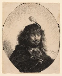 Self-Portrait with Plumed Cap and Lowered Sabre