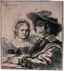 Self-Portrait with Saskia, 1636
