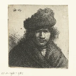 Self-portrait in a Slant Fur Cap: Bust
