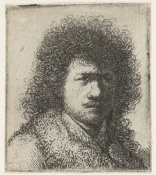 Self-Portrait with Bushy Hair: Bust
