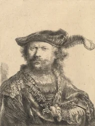 Self Portrait in a Velvet Cap with Plume, 1638