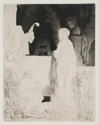 The Artist Drawing from a Model