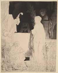The Artist Drawing from the Model