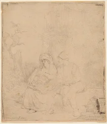 The Rest on the Flight into Egypt: Lightly Etched