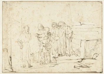 Tobias and the Angel Saying Goodbye to Raguel