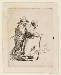 Two Tramps, a Man and a Woman