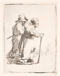 Two Tramps, a Man and a Woman