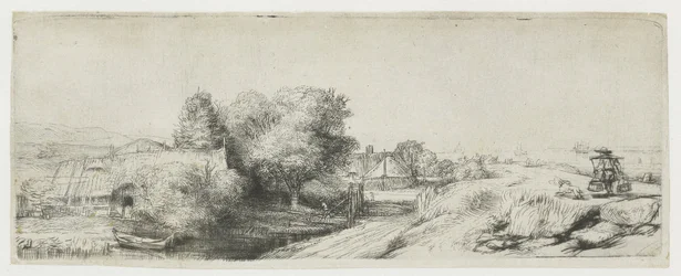 View of the Diemerdijk with a Milkman and Cottages